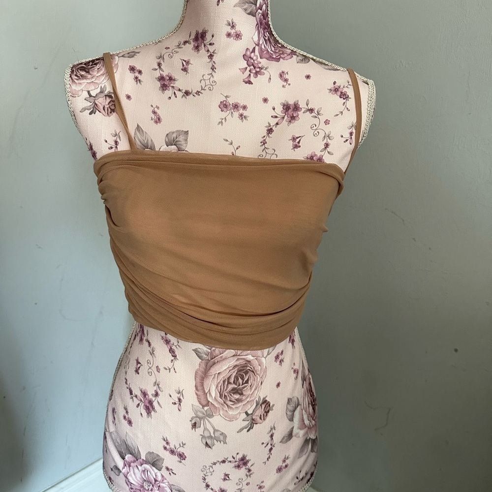 Lulu's Tan Ruched top